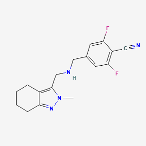 2,6-Difluoro-4-[[(2-methyl-4,5,6,7-tetrahydroindazol-3-yl)methylamino]methyl]benzonitrile