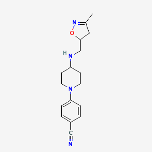 4-[4-[(3-Methyl-4,5-dihydro-1,2-oxazol-5-yl)methylamino]piperidin-1-yl]benzonitrile