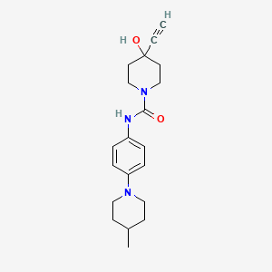 4-ethynyl-4-hydroxy-N-[4-(4-methylpiperidin-1-yl)phenyl]piperidine-1-carboxamide