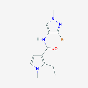 N-(3-bromo-1-methylpyrazol-4-yl)-2-ethyl-1-methylpyrrole-3-carboxamide