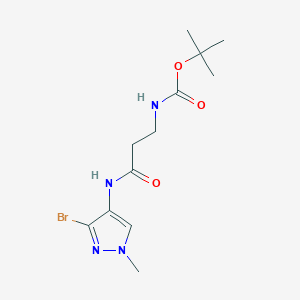 tert-butyl N-[3-[(3-bromo-1-methylpyrazol-4-yl)amino]-3-oxopropyl]carbamate