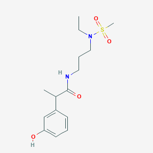 N-[3-[ethyl(methylsulfonyl)amino]propyl]-2-(3-hydroxyphenyl)propanamide