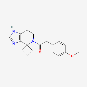 2-(4-methoxyphenyl)-1-spiro[6,7-dihydro-1H-imidazo[4,5-c]pyridine-4,1'-cyclobutane]-5-ylethanone