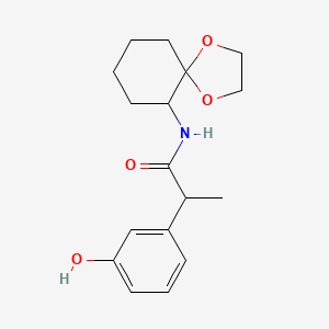 N-(1,4-dioxaspiro[4.5]decan-6-yl)-2-(3-hydroxyphenyl)propanamide