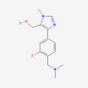 [5-[4-[(Dimethylamino)methyl]-3-fluorophenyl]-3-methylimidazol-4-yl]methanol