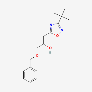 1-(3-Tert-butyl-1,2,4-oxadiazol-5-yl)-3-phenylmethoxypropan-2-ol