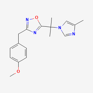 3-[(4-Methoxyphenyl)methyl]-5-[2-(4-methylimidazol-1-yl)propan-2-yl]-1,2,4-oxadiazole