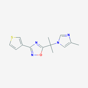 5-[2-(4-Methylimidazol-1-yl)propan-2-yl]-3-thiophen-3-yl-1,2,4-oxadiazole