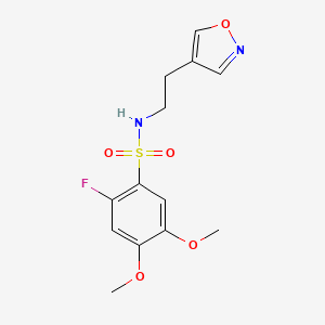 2-fluoro-4,5-dimethoxy-N-[2-(1,2-oxazol-4-yl)ethyl]benzenesulfonamide