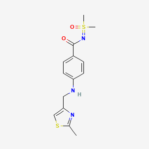 N-[dimethyl(oxo)-lambda6-sulfanylidene]-4-[(2-methyl-1,3-thiazol-4-yl)methylamino]benzamide