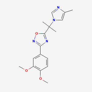 3-(3,4-Dimethoxyphenyl)-5-[2-(4-methylimidazol-1-yl)propan-2-yl]-1,2,4-oxadiazole