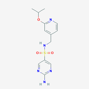 2-amino-N-[(2-propan-2-yloxypyridin-4-yl)methyl]pyrimidine-5-sulfonamide