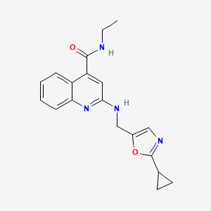 2-[(2-cyclopropyl-1,3-oxazol-5-yl)methylamino]-N-ethylquinoline-4-carboxamide