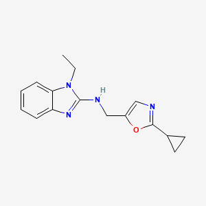 N-[(2-cyclopropyl-1,3-oxazol-5-yl)methyl]-1-ethylbenzimidazol-2-amine