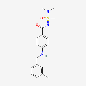 N-(dimethylamino-methyl-oxo-lambda6-sulfanylidene)-4-[(3-methylphenyl)methylamino]benzamide