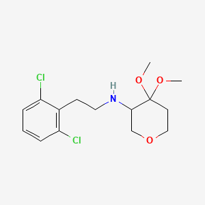 N-[2-(2,6-dichlorophenyl)ethyl]-4,4-dimethoxyoxan-3-amine