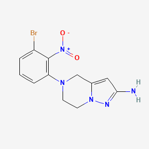 5-(3-bromo-2-nitrophenyl)-6,7-dihydro-4H-pyrazolo[1,5-a]pyrazin-2-amine