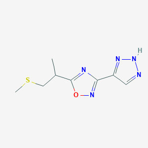 5-(1-methylsulfanylpropan-2-yl)-3-(2H-triazol-4-yl)-1,2,4-oxadiazole