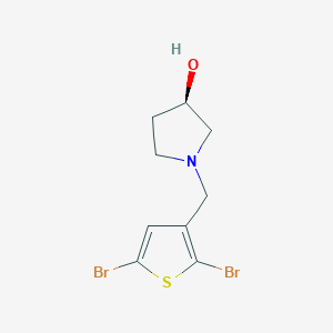 (3R)-1-[(2,5-dibromothiophen-3-yl)methyl]pyrrolidin-3-ol