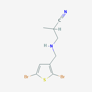 3-[(2,5-Dibromothiophen-3-yl)methylamino]-2-methylpropanenitrile