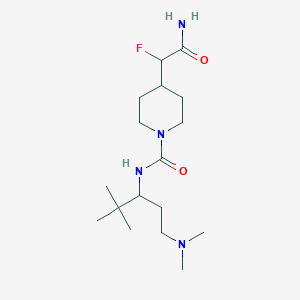 4-(2-amino-1-fluoro-2-oxoethyl)-N-[1-(dimethylamino)-4,4-dimethylpentan-3-yl]piperidine-1-carboxamide