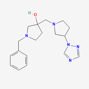 1-Benzyl-3-[[3-(1,2,4-triazol-1-yl)pyrrolidin-1-yl]methyl]pyrrolidin-3-ol