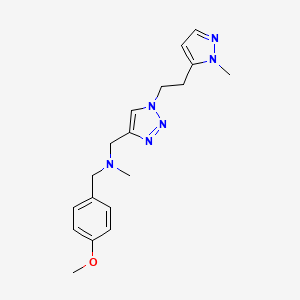 1-(4-methoxyphenyl)-N-methyl-N-[[1-[2-(2-methylpyrazol-3-yl)ethyl]triazol-4-yl]methyl]methanamine