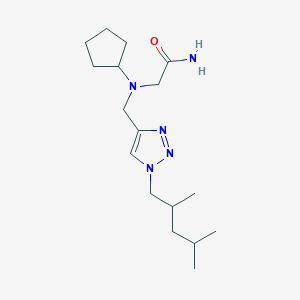 2-[Cyclopentyl-[[1-(2,4-dimethylpentyl)triazol-4-yl]methyl]amino]acetamide