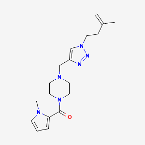 [4-[[1-(3-Methylbut-3-enyl)triazol-4-yl]methyl]piperazin-1-yl]-(1-methylpyrrol-2-yl)methanone