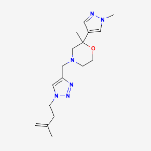 2-Methyl-4-[[1-(3-methylbut-3-enyl)triazol-4-yl]methyl]-2-(1-methylpyrazol-4-yl)morpholine