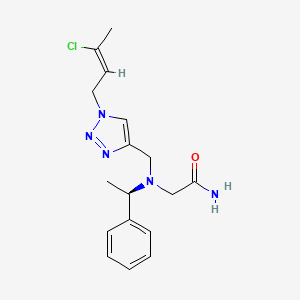 2-[[1-[(Z)-3-chlorobut-2-enyl]triazol-4-yl]methyl-[(1R)-1-phenylethyl]amino]acetamide