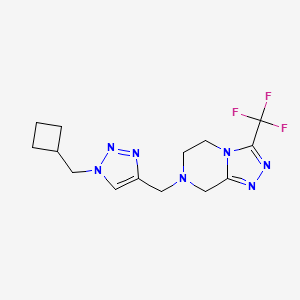 7-[[1-(cyclobutylmethyl)triazol-4-yl]methyl]-3-(trifluoromethyl)-6,8-dihydro-5H-[1,2,4]triazolo[4,3-a]pyrazine