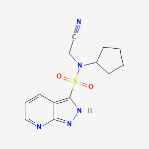 N-(cyanomethyl)-N-cyclopentyl-2H-pyrazolo[3,4-b]pyridine-3-sulfonamide