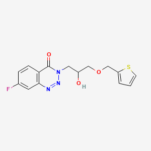 7-Fluoro-3-[2-hydroxy-3-(thiophen-2-ylmethoxy)propyl]-1,2,3-benzotriazin-4-one