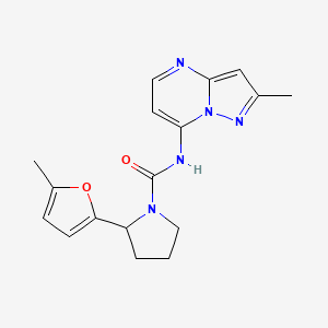 2-(5-methylfuran-2-yl)-N-(2-methylpyrazolo[1,5-a]pyrimidin-7-yl)pyrrolidine-1-carboxamide