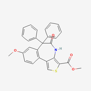 molecular formula C27H21NO4S B7024301 methyl 8-methoxy-5-oxo-6,6-diphenyl-4H-thieno[3,4-d][3]benzazepine-3-carboxylate 