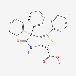 molecular formula C26H18FNO3S B7024311 methyl 4-(4-fluorophenyl)-2-oxo-3,3-diphenyl-1H-thieno[3,4-b]pyrrole-6-carboxylate 