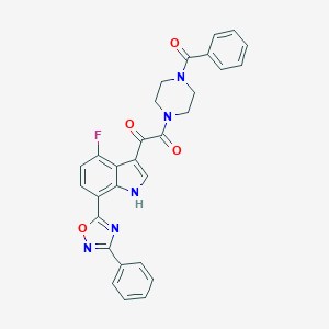 molecular formula C29H22FN5O4 B070245 Myrislignan CAS No. 171485-39-5