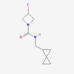 3-fluoro-N-(spiro[2.2]pentan-2-ylmethyl)azetidine-1-carboxamide