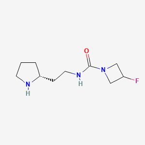 3-fluoro-N-[2-[(2R)-pyrrolidin-2-yl]ethyl]azetidine-1-carboxamide