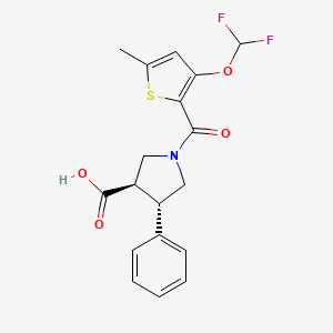 (3R,4S)-1-[3-(difluoromethoxy)-5-methylthiophene-2-carbonyl]-4-phenylpyrrolidine-3-carboxylic acid