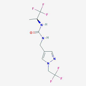 1-[[1-(2,2,2-trifluoroethyl)pyrazol-4-yl]methyl]-3-[(2S)-1,1,1-trifluoropropan-2-yl]urea