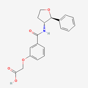 2-[3-[[(2S,3R)-2-phenyloxolan-3-yl]carbamoyl]phenoxy]acetic acid