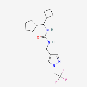 1-[Cyclobutyl(cyclopentyl)methyl]-3-[[1-(2,2,2-trifluoroethyl)pyrazol-4-yl]methyl]urea