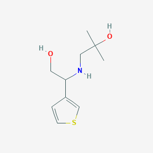 1-[(2-Hydroxy-1-thiophen-3-ylethyl)amino]-2-methylpropan-2-ol