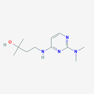 4-[[2-(Dimethylamino)pyrimidin-4-yl]amino]-2-methylbutan-2-ol