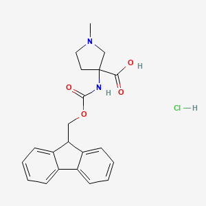 3-(9H-fluoren-9-ylmethoxycarbonylamino)-1-methylpyrrolidine-3-carboxylic acid;hydrochloride