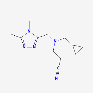 3-[Cyclopropylmethyl-[(4,5-dimethyl-1,2,4-triazol-3-yl)methyl]amino]propanenitrile