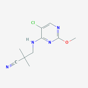 3-[(5-Chloro-2-methoxypyrimidin-4-yl)amino]-2,2-dimethylpropanenitrile