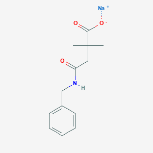 molecular formula C13H16NNaO3 B7025477 Sodium;4-(benzylamino)-2,2-dimethyl-4-oxobutanoate 